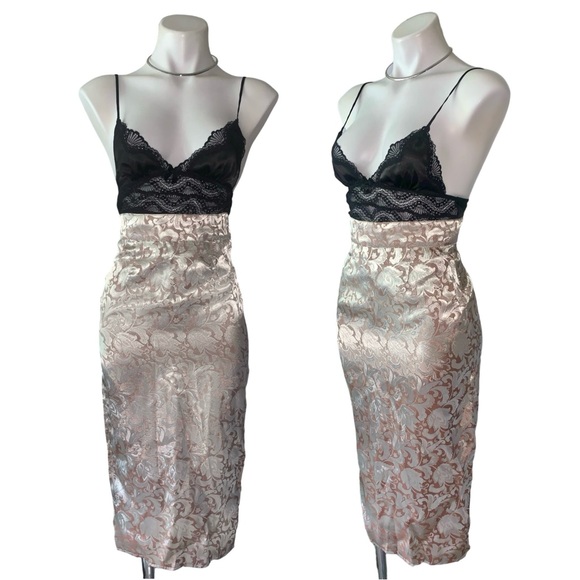 v i n t a g e :: Glam 2pcs Brocade Bombshell Pencil Skirt Peplum Blazer - Picture 4 of 16